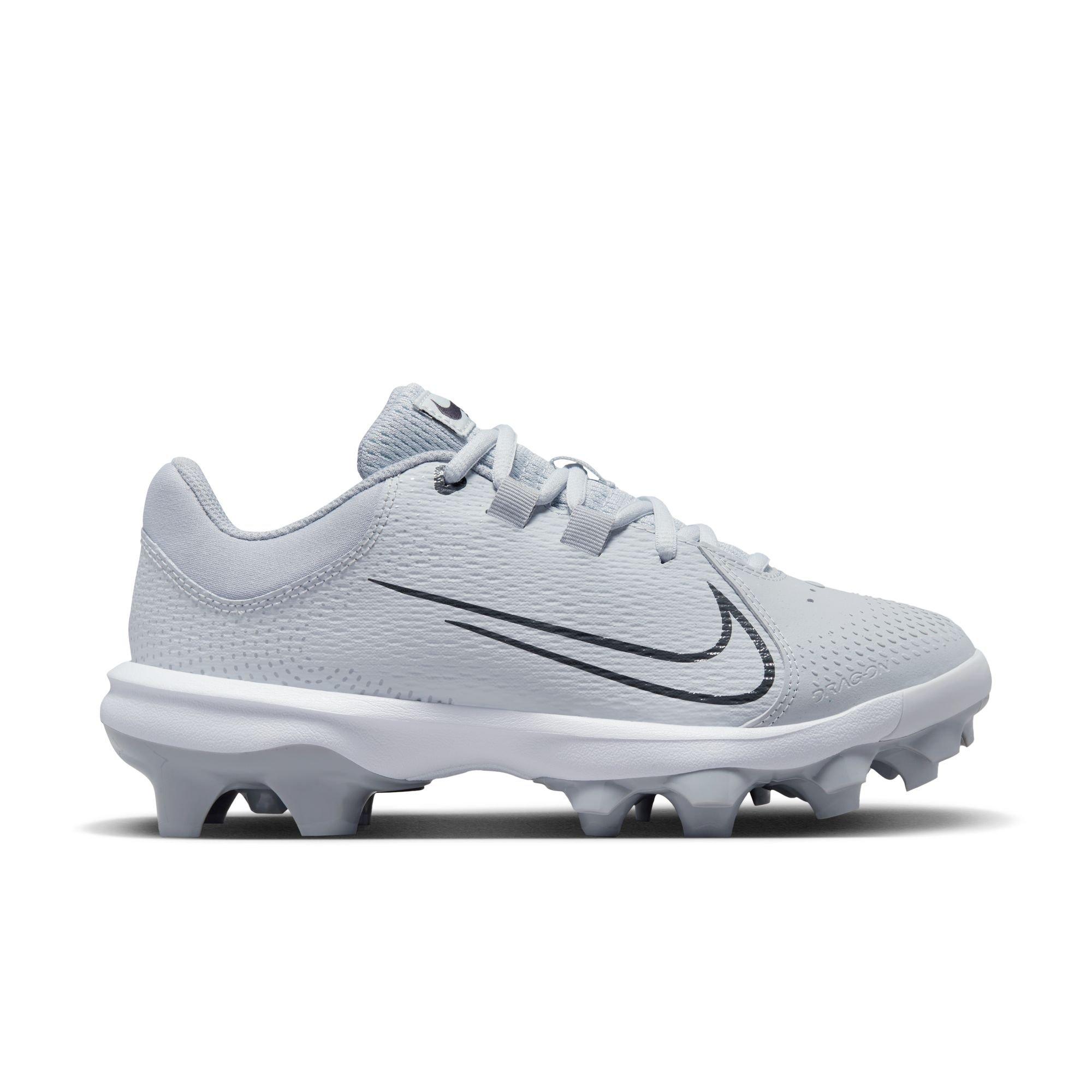 Nike Hyperdiamond 4 Pro MCS "Pure Platinum/Dark Grey/Wolf Grey" Women's Softball Cleat